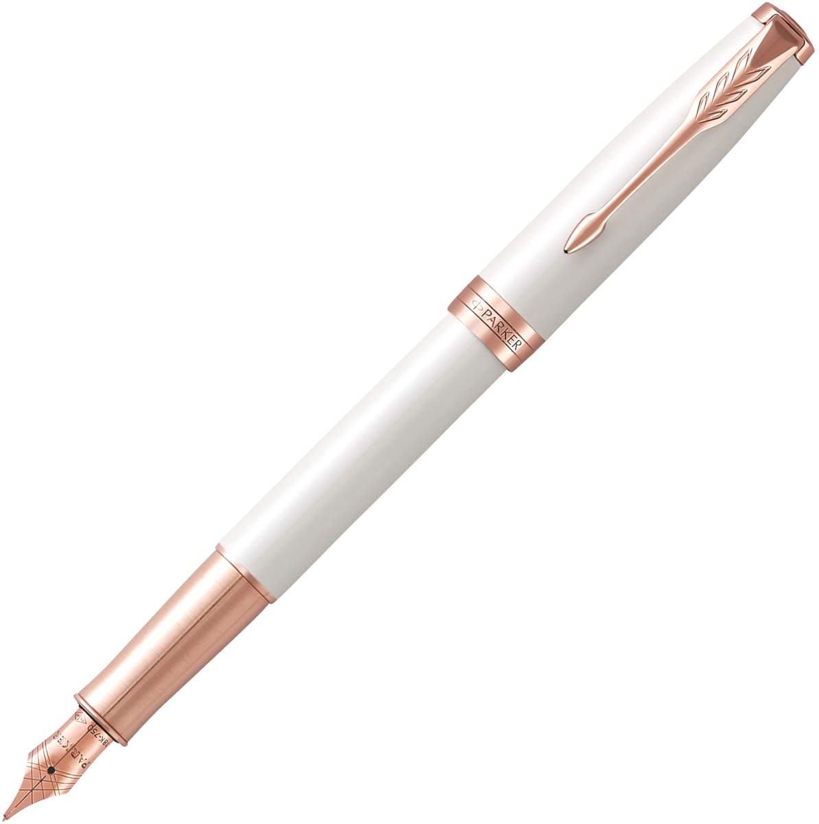  Перьевая ручка Parker Sonnet Core F540, Pearl White Lacquer PGT (Перо F)