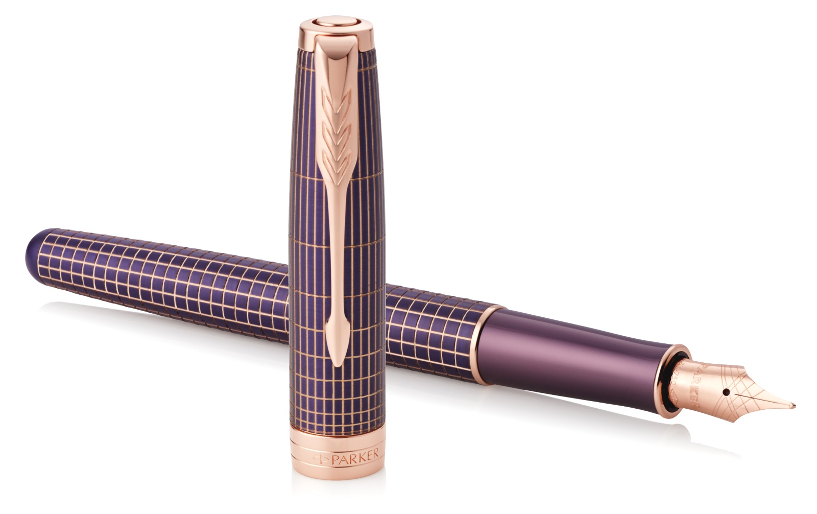 Перьевая ручка Parker Sonnet Core, Purple Matriz Cisele GT (Перо F), фото 3