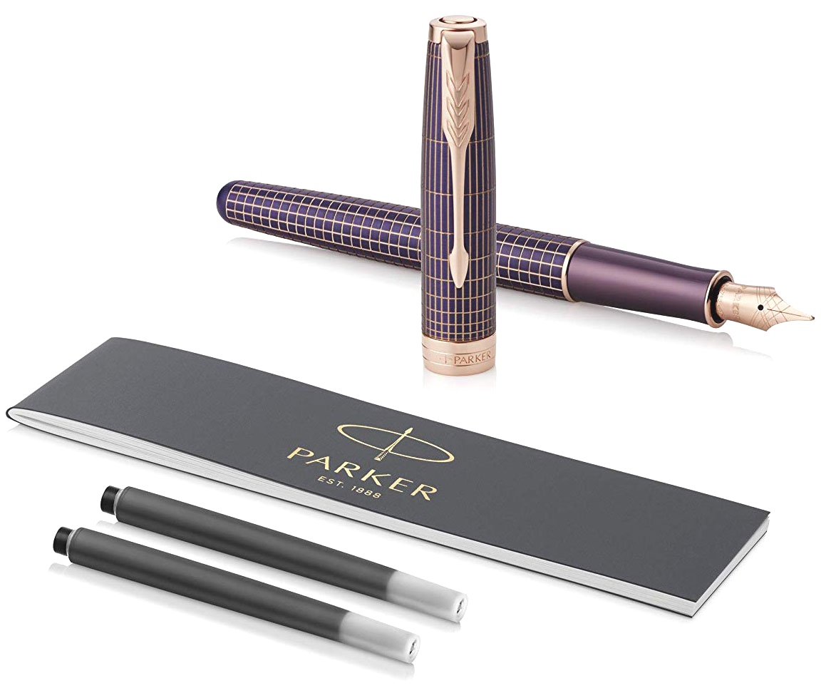  Перьевая ручка Parker Sonnet Core, Purple Matriz Cisele GT (Перо F), фото 5