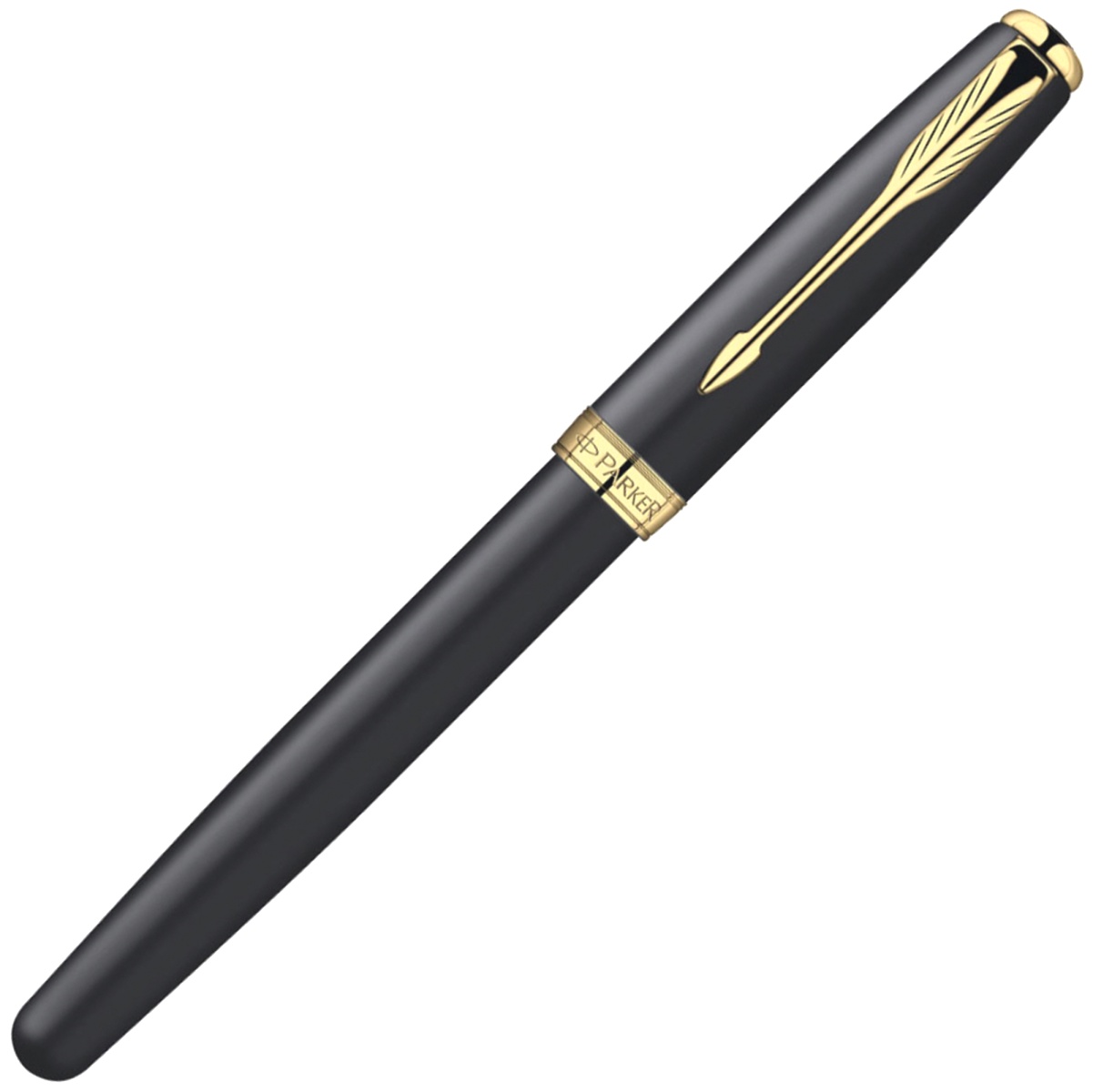  Перьевая ручка Parker Sonnet F528, MattBlack GT (Перо M), фото 2