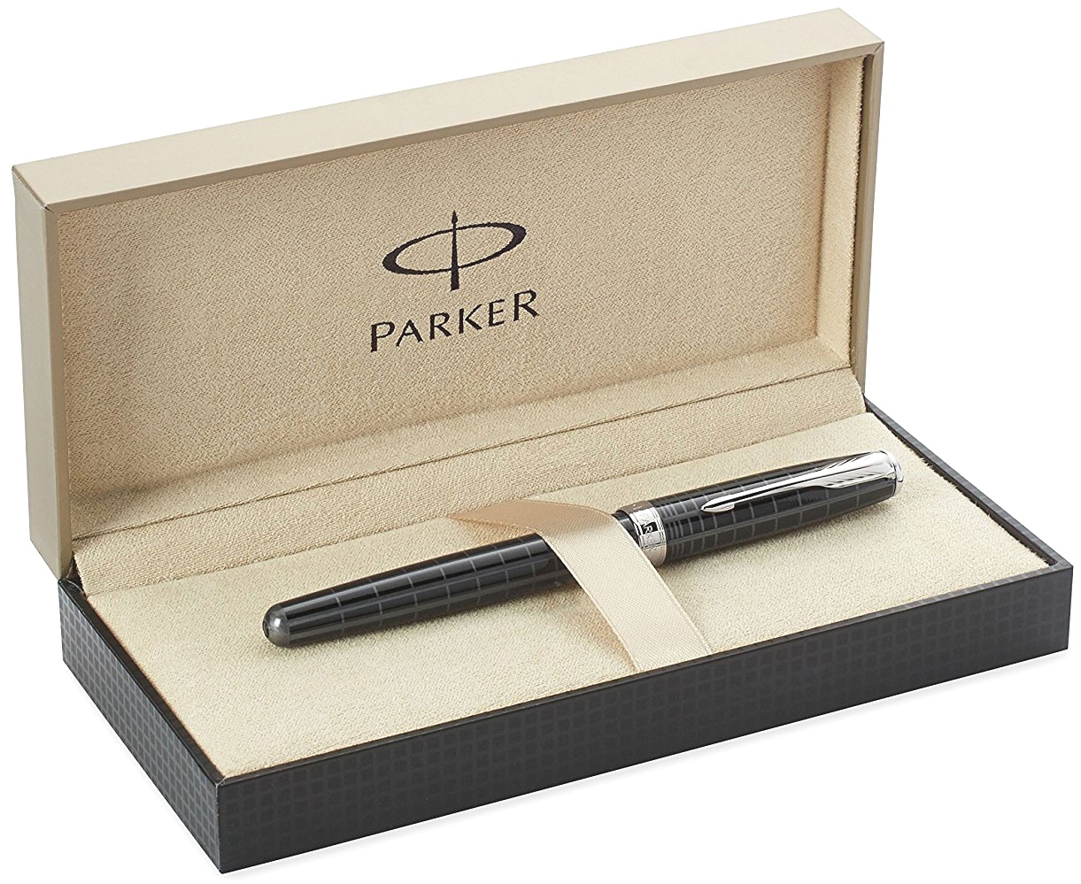 Перьевая ручка Parker Sonnet F531, Dark Grey Laquer CT (Перо F), фото 3
