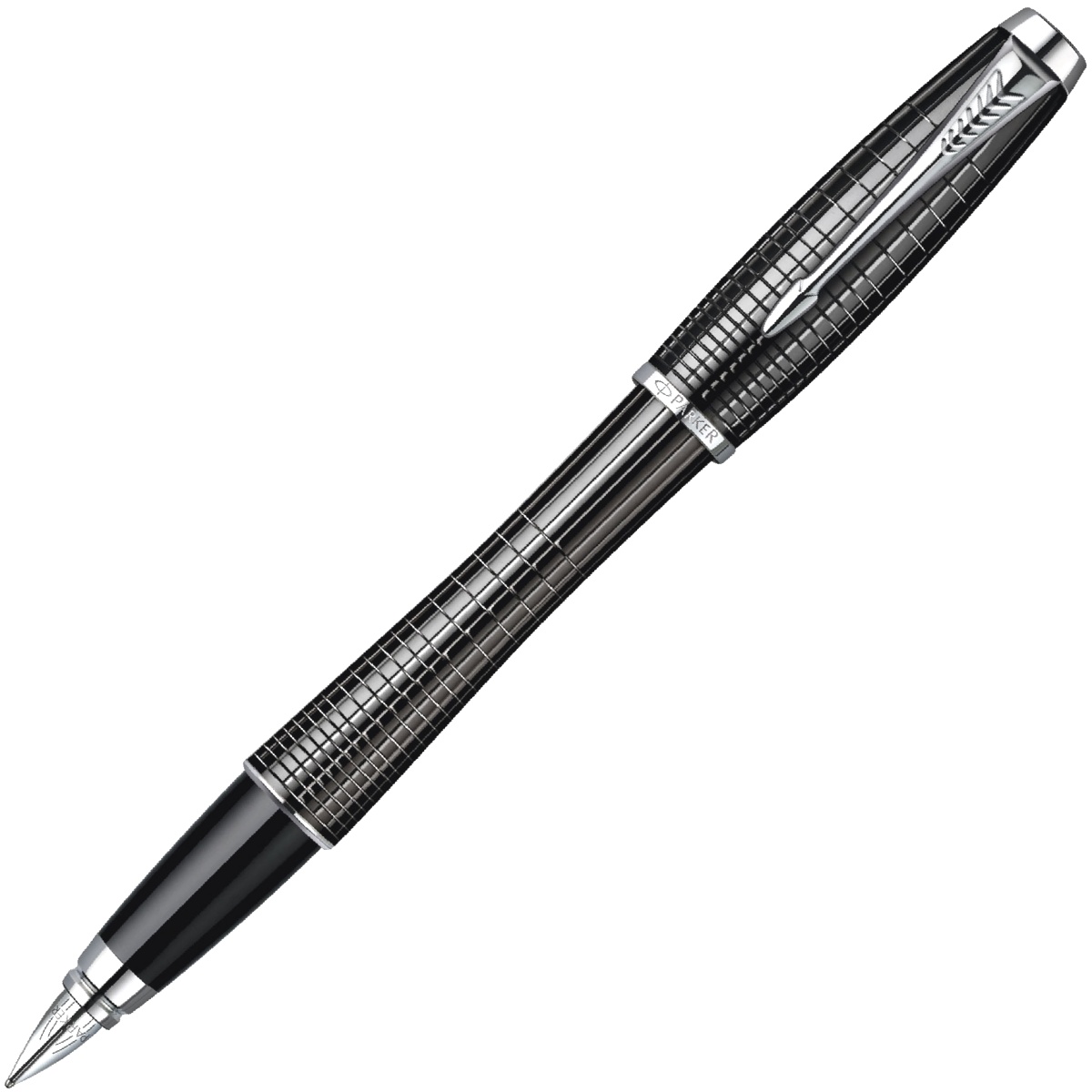 Перьевая ручка Parker Urban Premium F204, Ebony Metal Chiselled CT