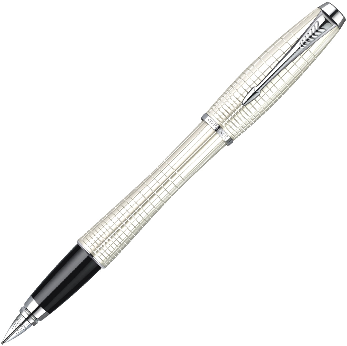Перьевая ручка Parker Urban Premium F204, Pearl Metal Chiselled CT (Перо F)