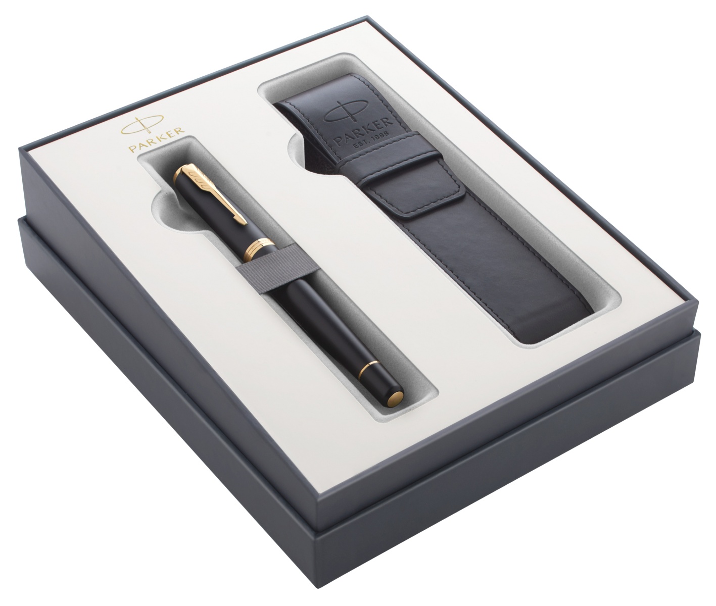  Подарочный набора 2021: ручка перьевая Parker Urban Core F309, Black GT (Перо M) + чехол для ручки Parker