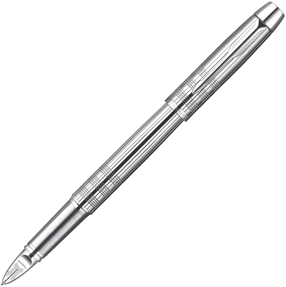 Ручка 5й пишущий узел Parker IM Premium F522, Shiny Chrome Chiselled CT