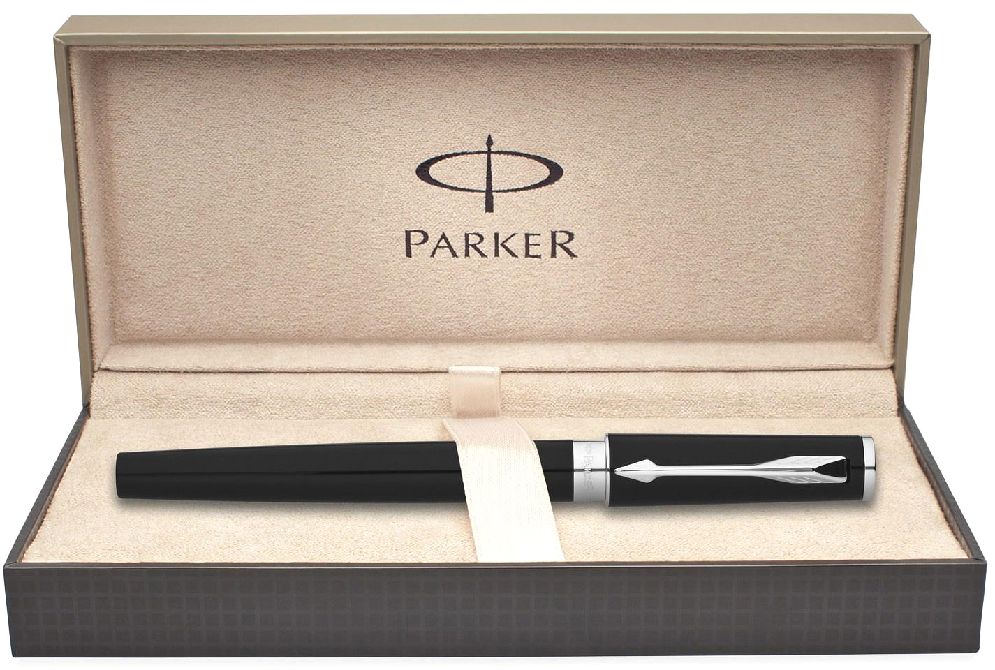 Ручка 5й пишущий узел Parker Ingenuity Slim F500, Black Lacquer CT, фото 3