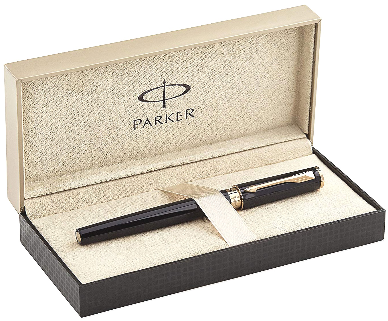 Ручка 5й пишущий узел Parker Ingenuity Slim F500, Black Lacquer GT, фото 3
