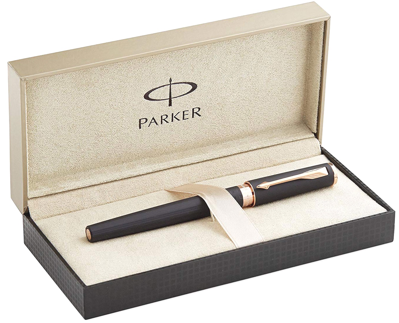 Ручка 5й пишущий узел Parker Ingenuity Slim F501, Black Rubber PGT, фото 3