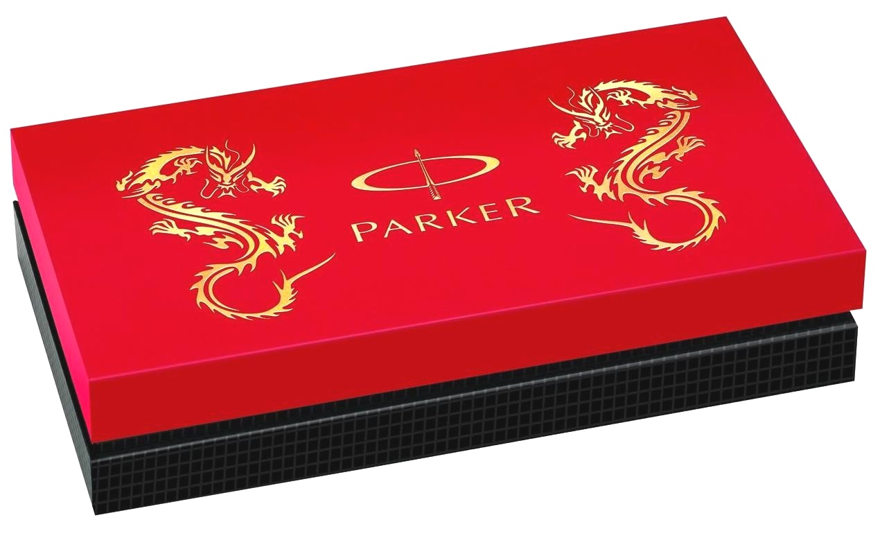 Ручка-5й пишущий узел Parker Ingenuity Slim F502 Limited Edition, Red Dragon GT, фото 3