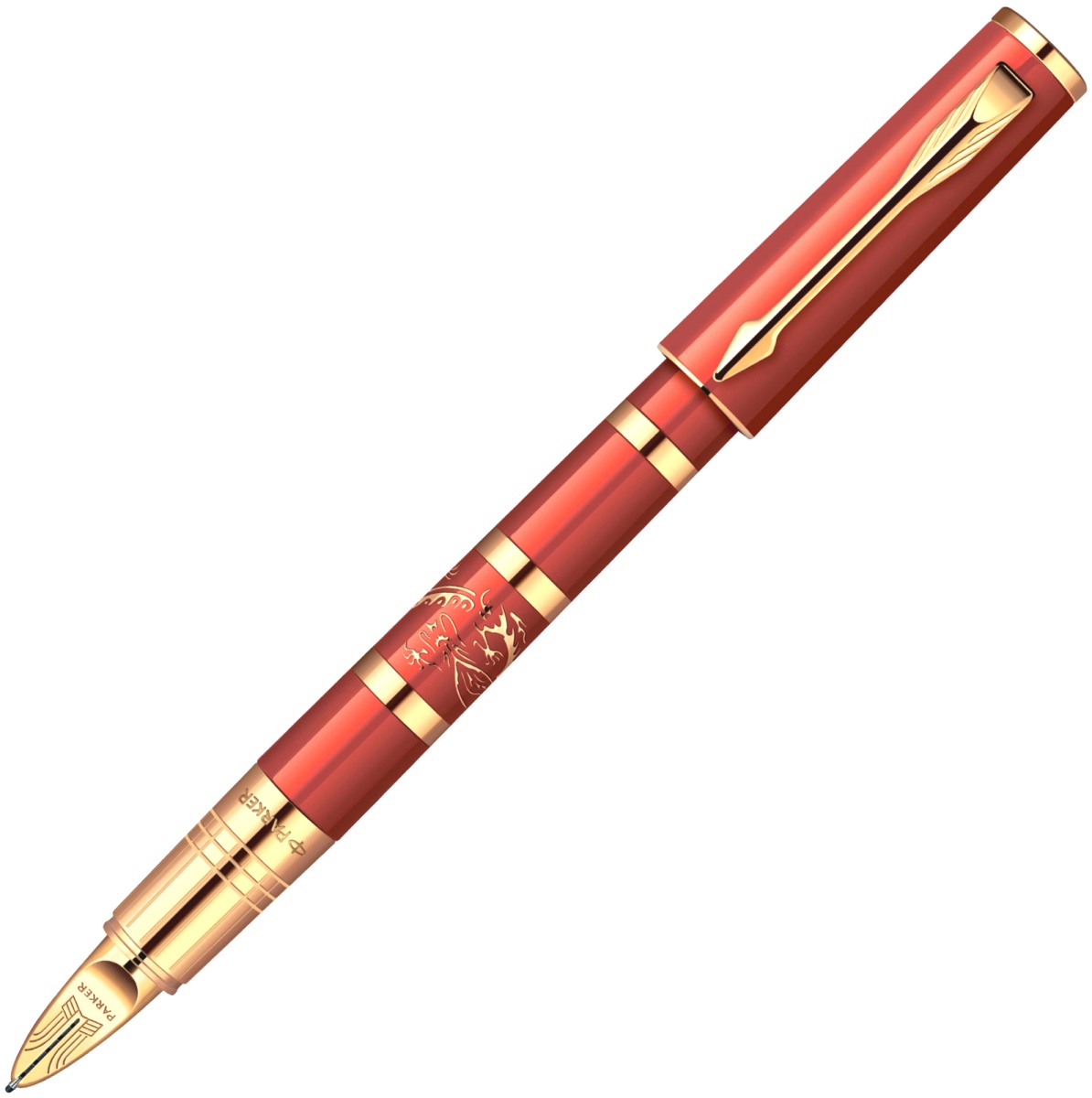 Ручка-5й пишущий узел Parker Ingenuity Slim F502 Limited Edition, Red Dragon GT
