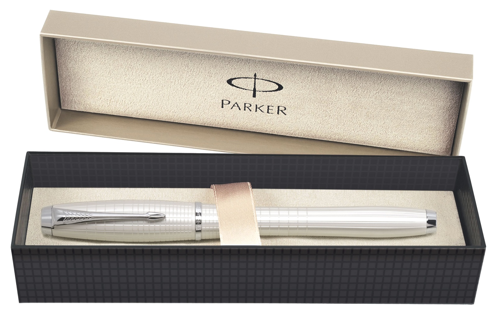 Ручка 5й пишущий узел Parker Urban Premium F504, Pearl Metal Chiselled, фото 3