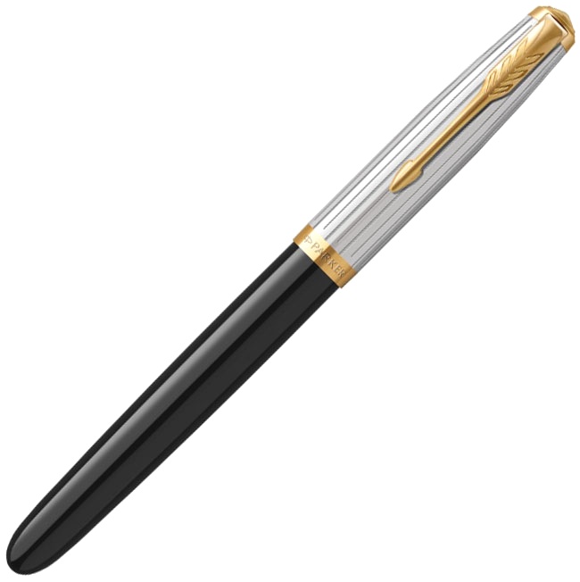  Ручка перьевая Parker 51 Premium, Black / Silver GT (Перо F), фото 2