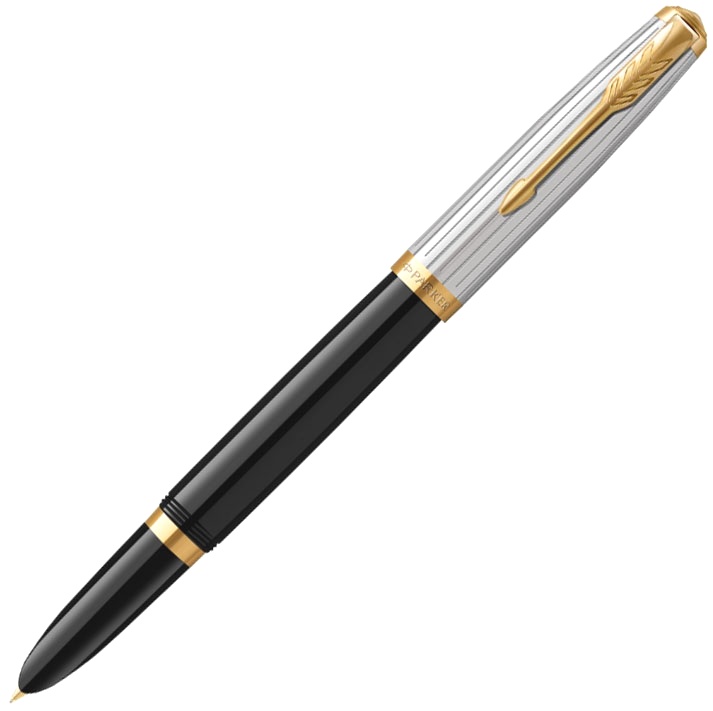  Ручка перьевая Parker 51 Premium, Black / Silver GT (Перо F)