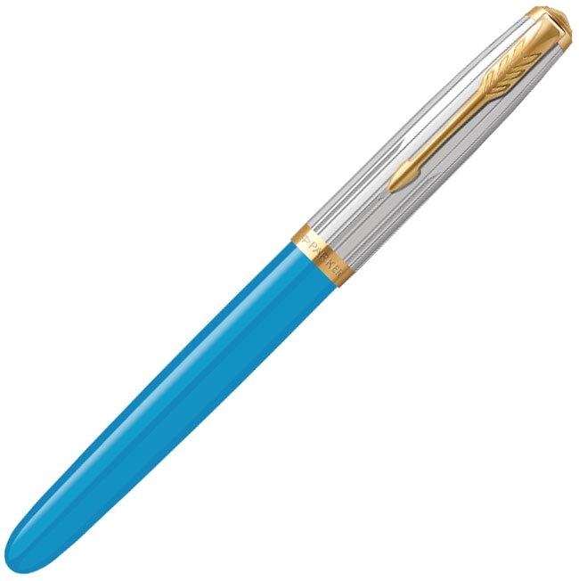  Ручка перьевая Parker 51 Premium, Turquoise / Silver GT (Перо M), фото 2