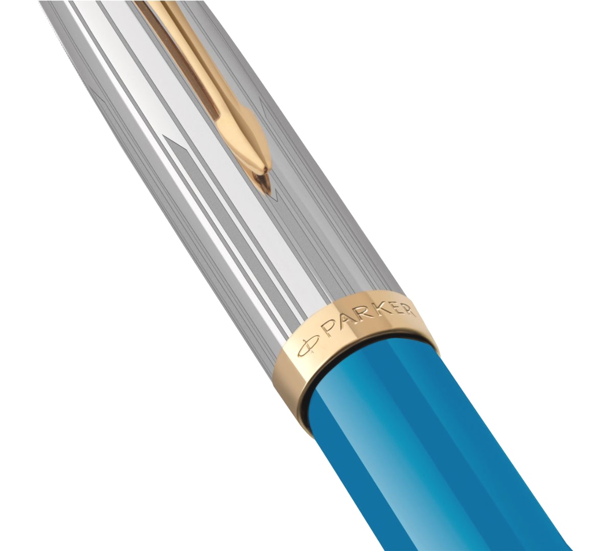  Ручка перьевая Parker 51 Premium, Turquoise / Silver GT (Перо M), фото 5