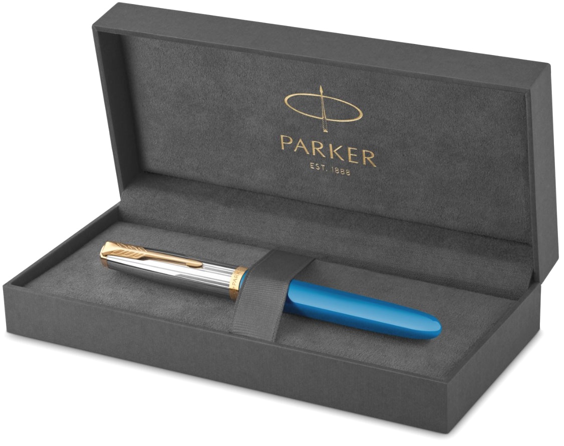  Ручка перьевая Parker 51 Premium, Turquoise / Silver GT (Перо M), фото 6