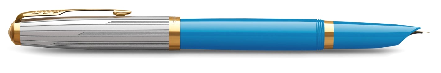  Ручка перьевая Parker 51 Premium, Turquoise / Silver GT (Перо f), фото 3