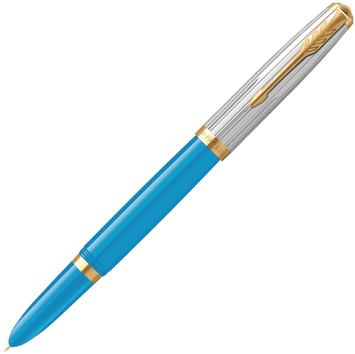 Ручка перьевая Parker 51 Premium, Turquoise / Silver GT (Перо f)