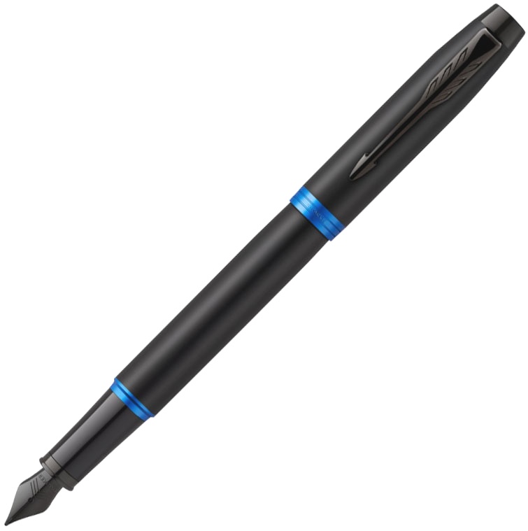  Ручка перьевая Parker IM Vibrant Rings F315, Flame Blue PVD (Перо F)