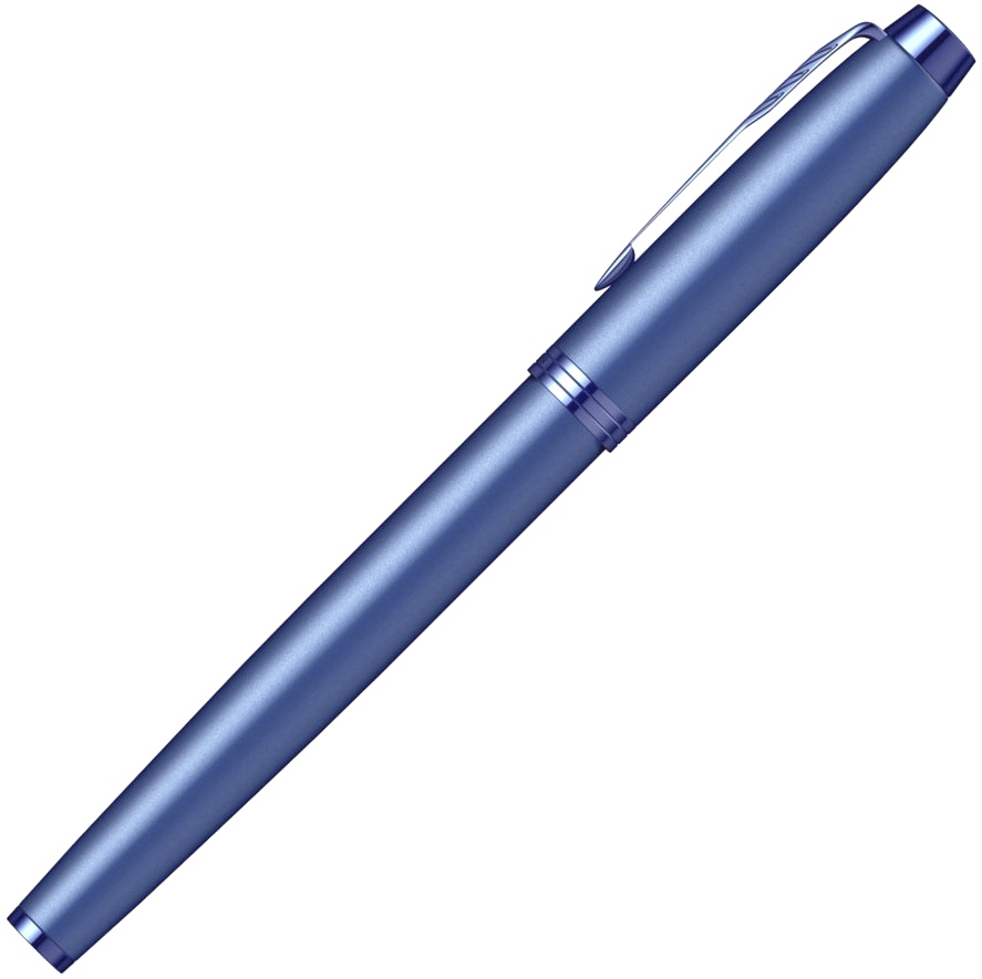  Ручка перьевая Parker IM Monochrome F328, Blue PVD (Перо M), фото 3