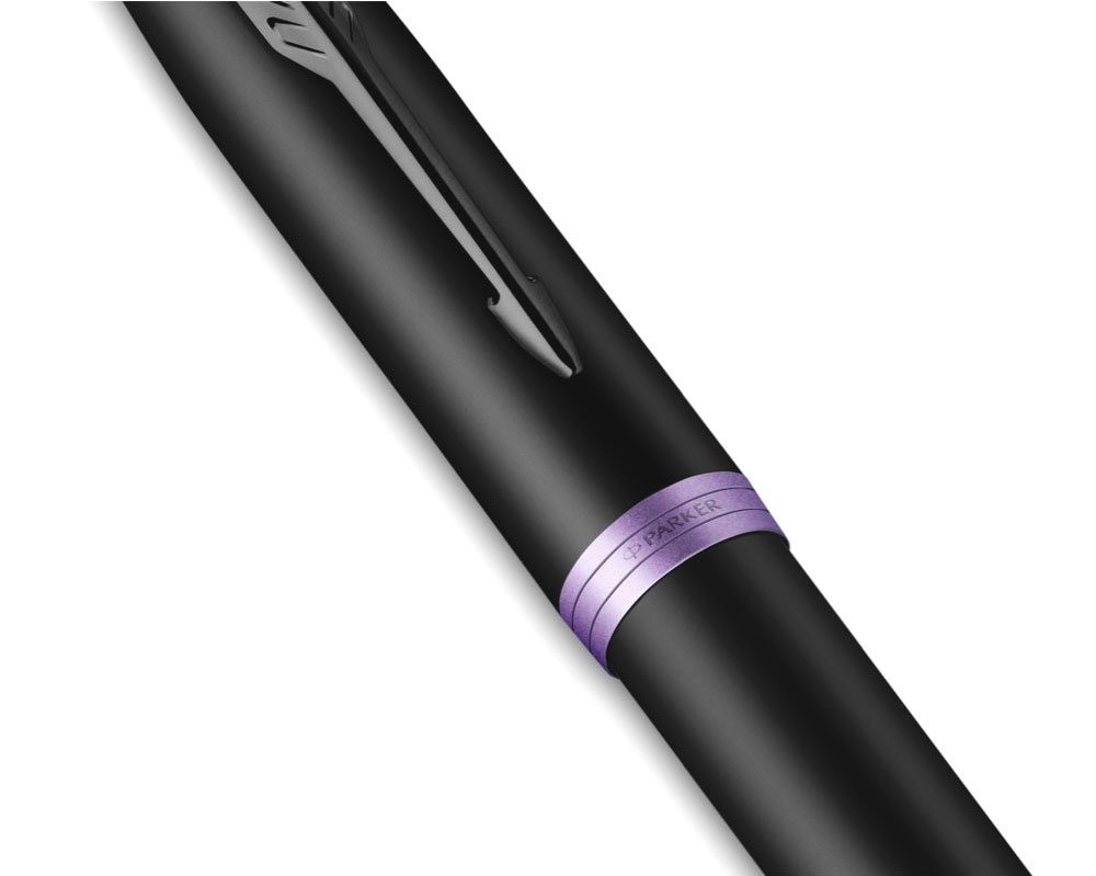  Ручка перьевая Parker IM Vibrant Rings F315, Amethyst Purple PVD (Перо M), фото 5