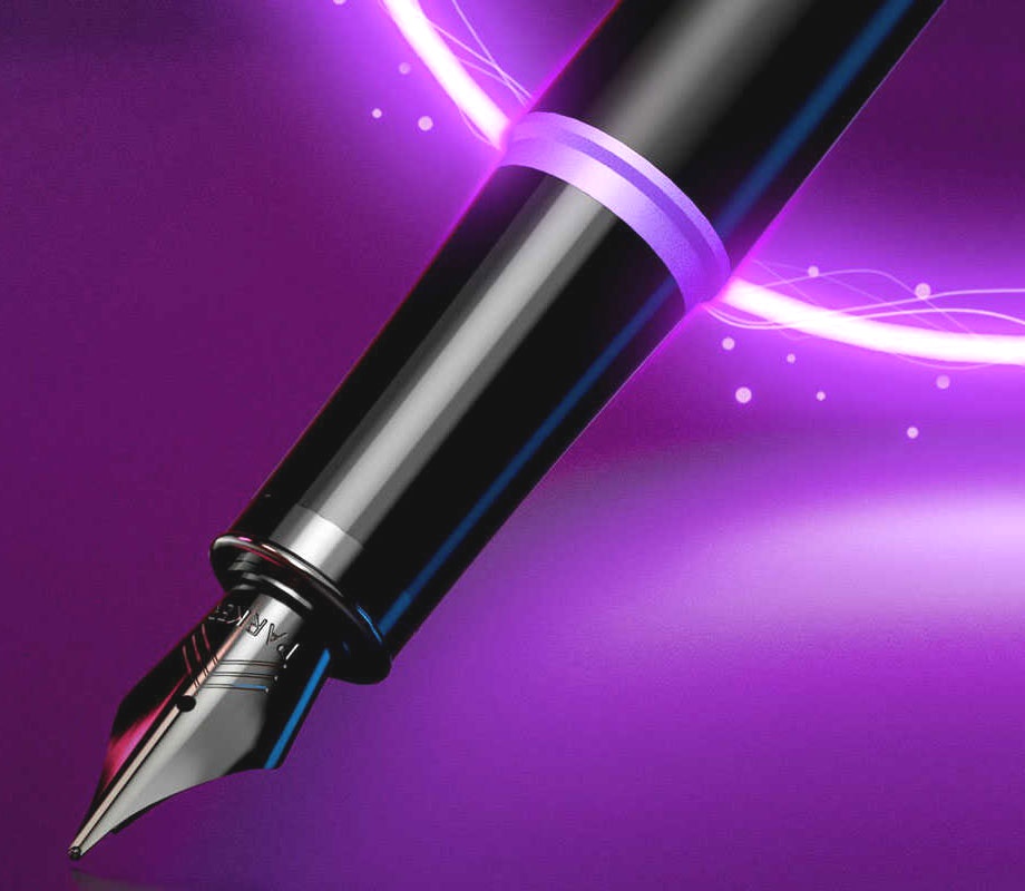  Ручка перьевая Parker IM Vibrant Rings F315, Amethyst Purple PVD (Перо M), фото 9