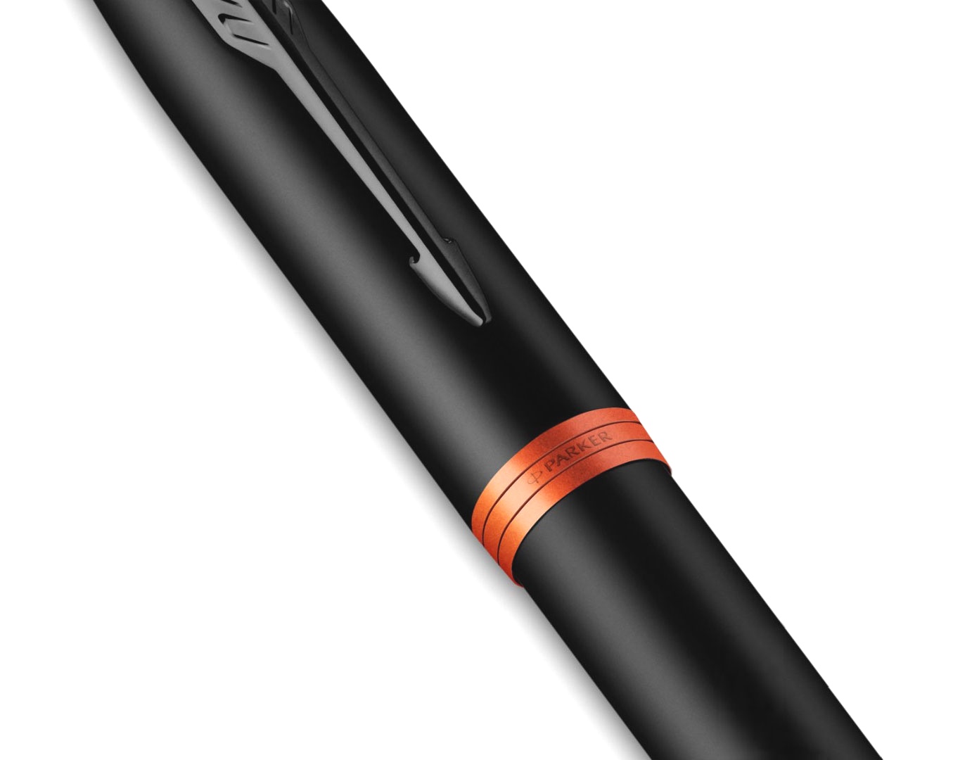  Ручка перьевая Parker IM Vibrant Rings F315, Flame Orange PVD (Перо M), фото 5