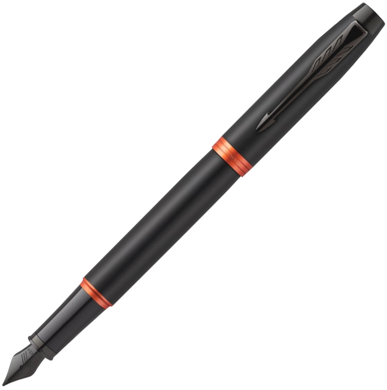  Ручка перьевая Parker IM Vibrant Rings F315, Flame Orange PVD (Перо M)