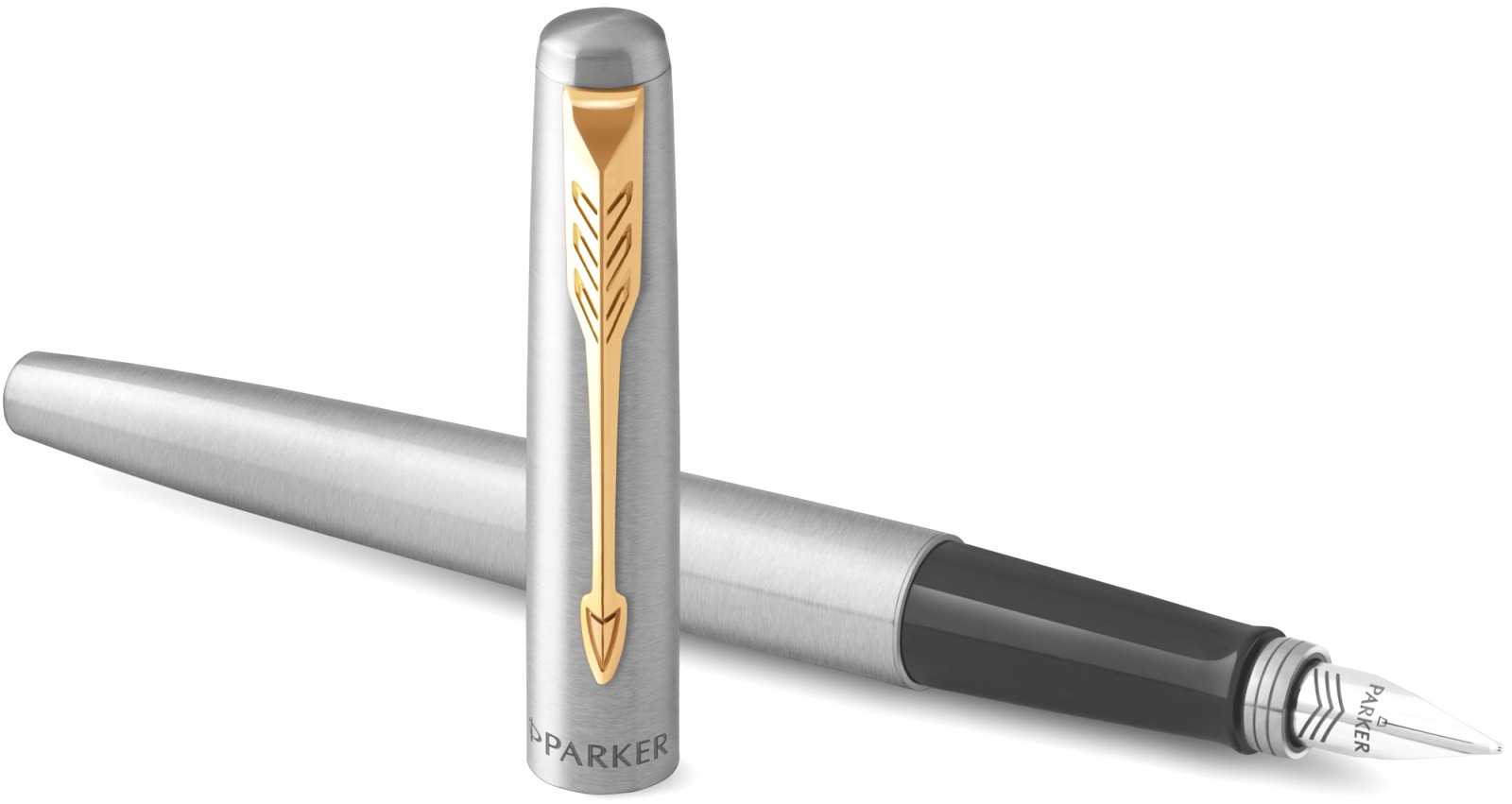 Ручка перьевая Parker Jotter Core F63, Stainless Steel GT (Перо M), фото 3