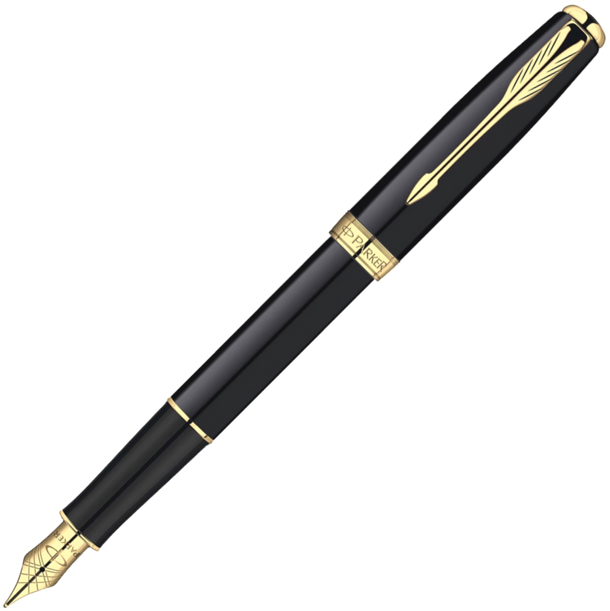 Ручка перьевая Parker Sonnet F530 GF, Lacquer Black GT (Перо F)