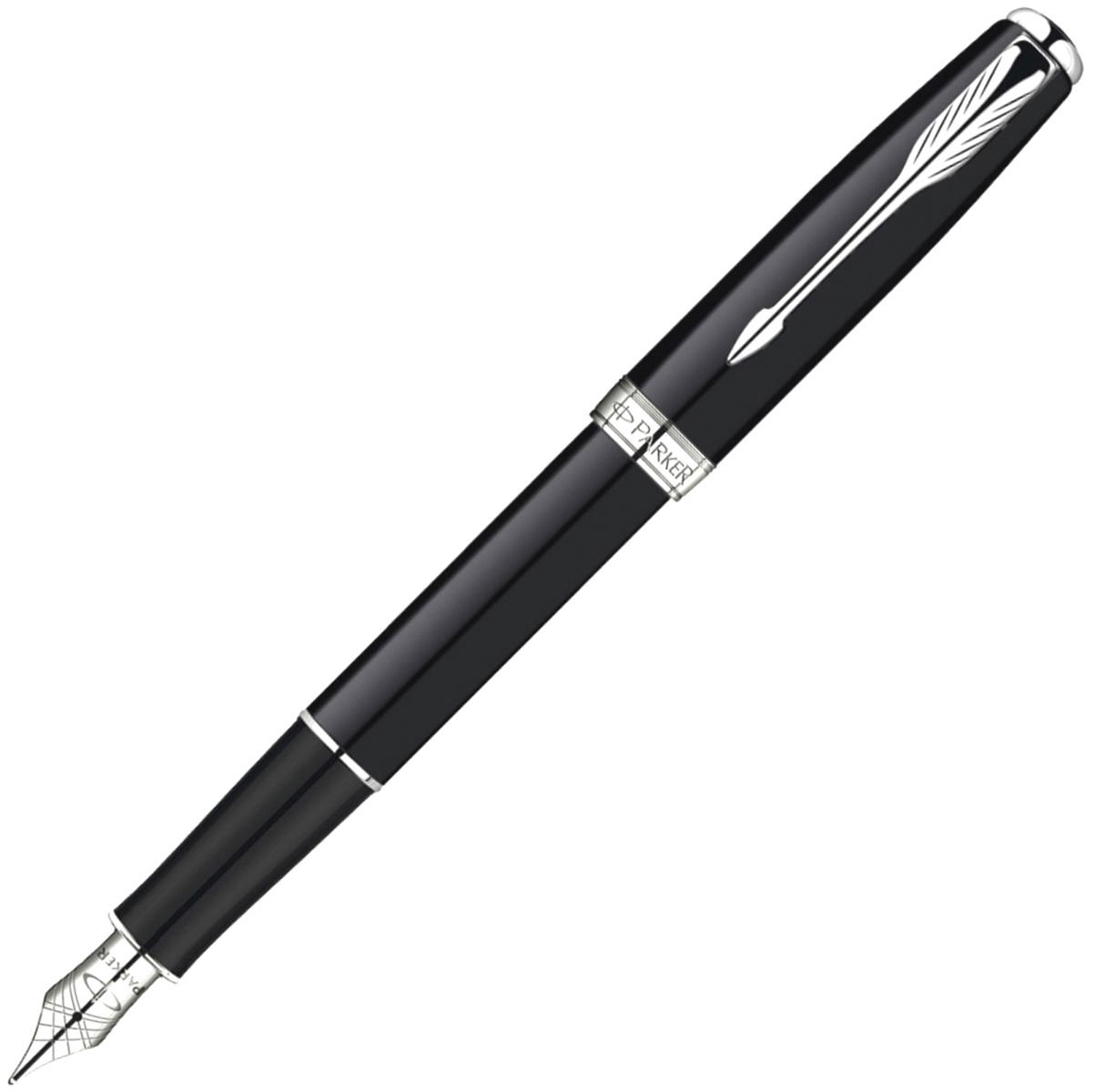 Ручка перьевая Parker Sonnet F530 SF, Lacquer Black СT (Перо M)