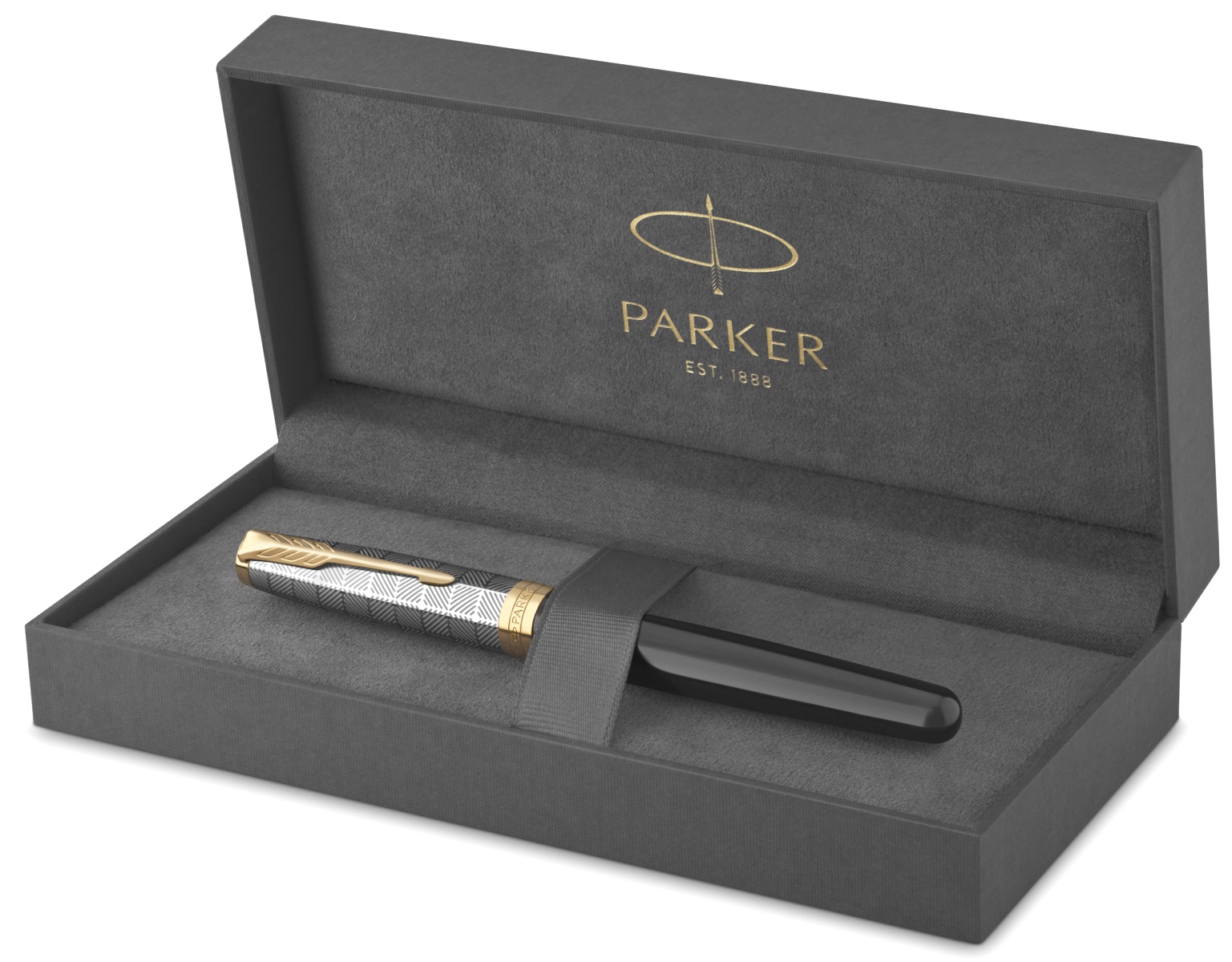  Ручка перьевая Parker Sonnet Premium F537, Metal Black GT (Перо F), фото 4