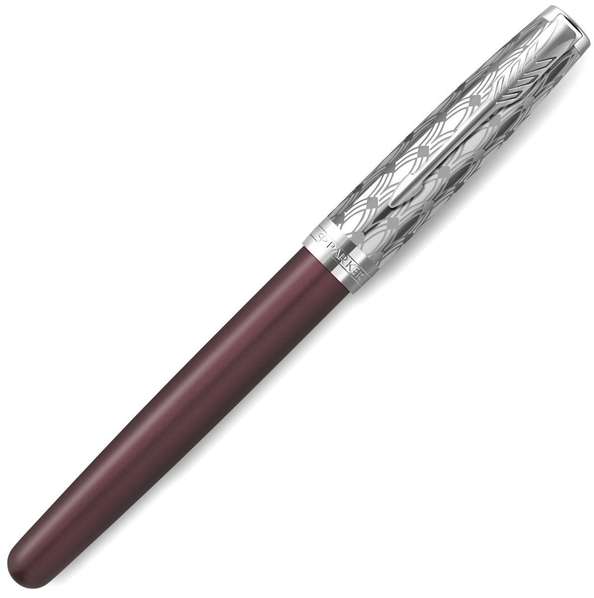 Ручка перьевая Parker Sonnet Premium F537, Metal Red CT (Перо F), фото 2