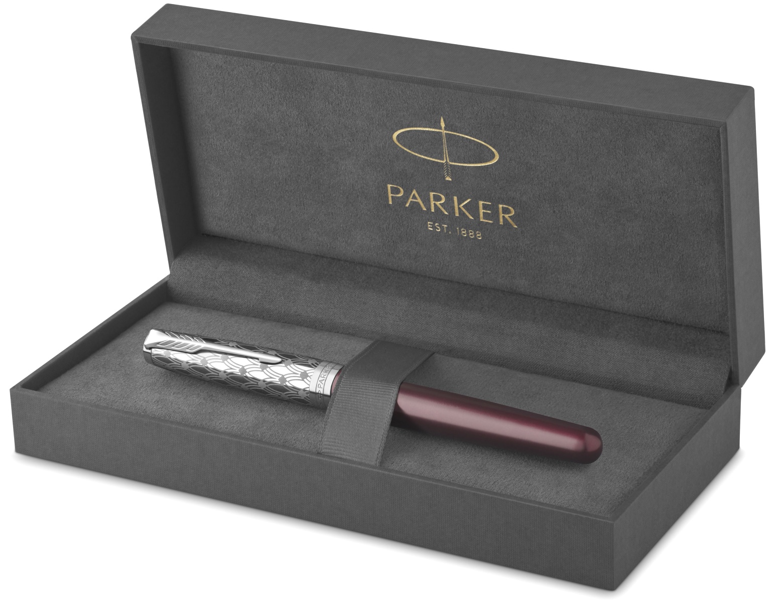  Ручка перьевая Parker Sonnet Premium F537, Metal Red CT (Перо F), фото 4