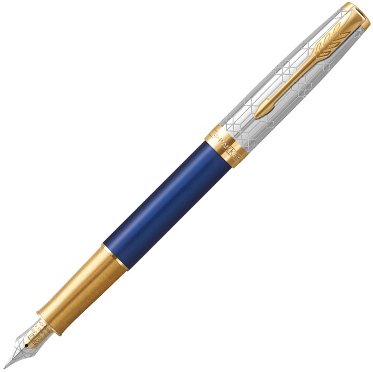 Ручка перьевая Parker Sonnet Queen’s Platinum Jubilee SE22, Silver Blue GT (Перо M)