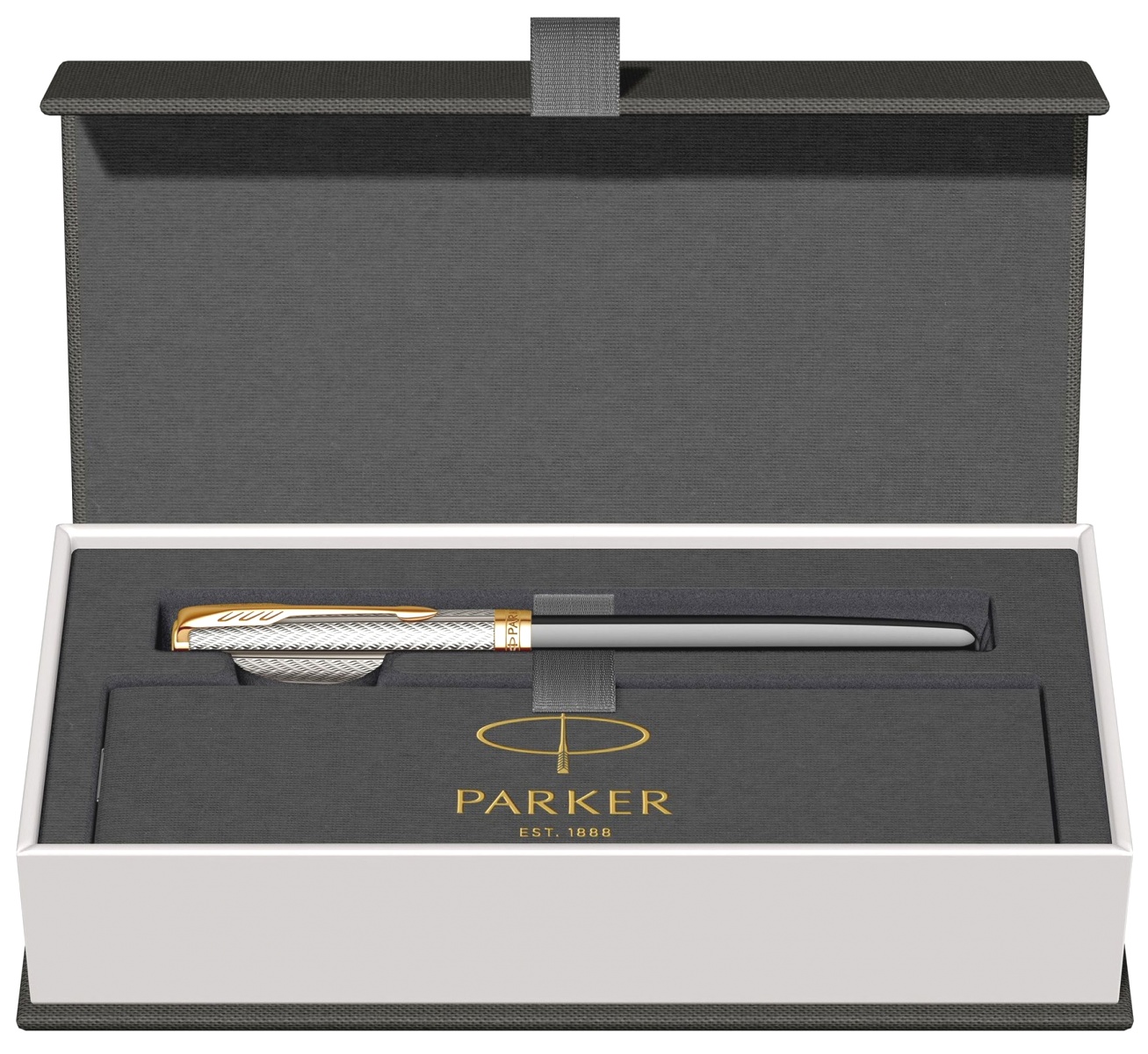  Ручка перьевая Parker Sonnet Royal Fougere SE19, Black & Chiselled Silver GT (Перо F), фото 7
