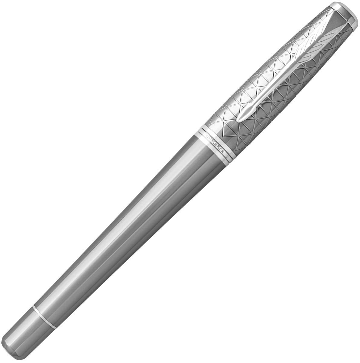  Ручка перьевая Parker Urban Premium F313, Silvered Powder CT (Перо F), фото 2