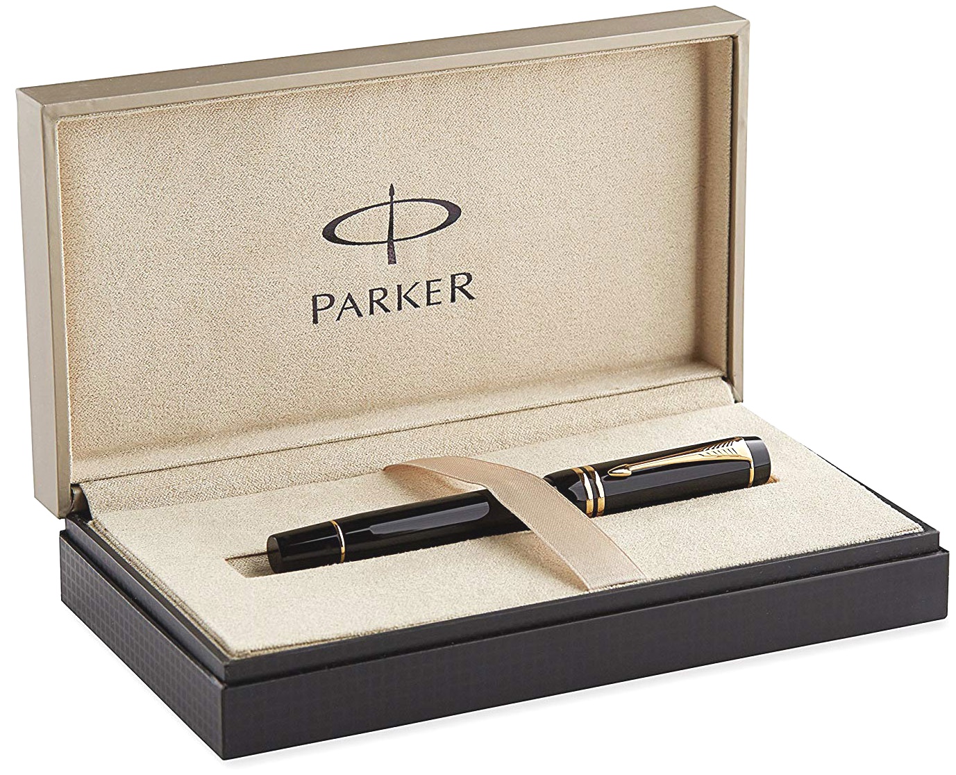 Ручка-роллер Parker (Паркер) Duofold (Дуофолд) International T74, Black GT, фото 3