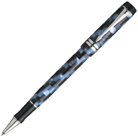 Ручка-роллер Parker Duofold Marine Check T108, Blue PT