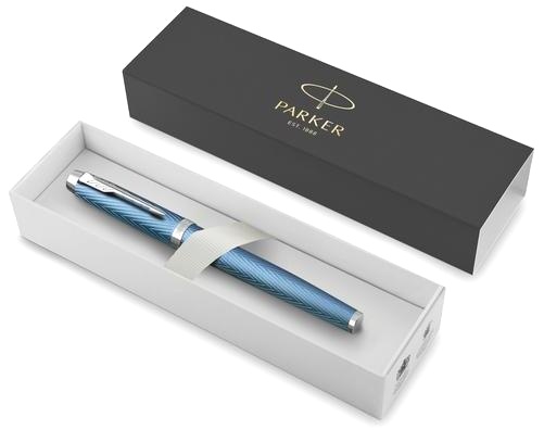  Ручка-роллер Parker IM Premium T318, Blue Grey CT, фото 4