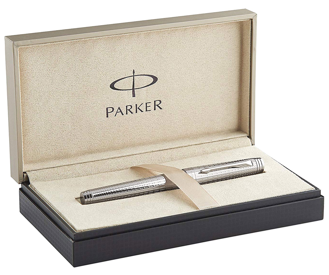 Ручка-роллер Parker Premier DeLuxe T562, Chiselling ST, фото 4