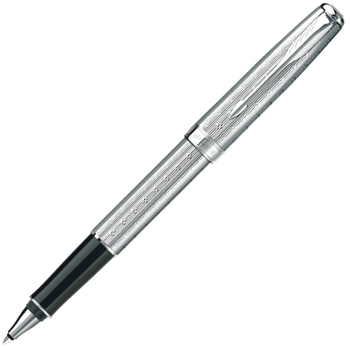 Ручка роллер Parker Sonnet Chiselled T532, Silvery CT