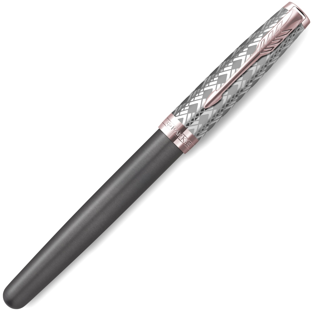  Ручка-роллер Parker Sonnet Premium T537, Metal Grey PGT, фото 2
