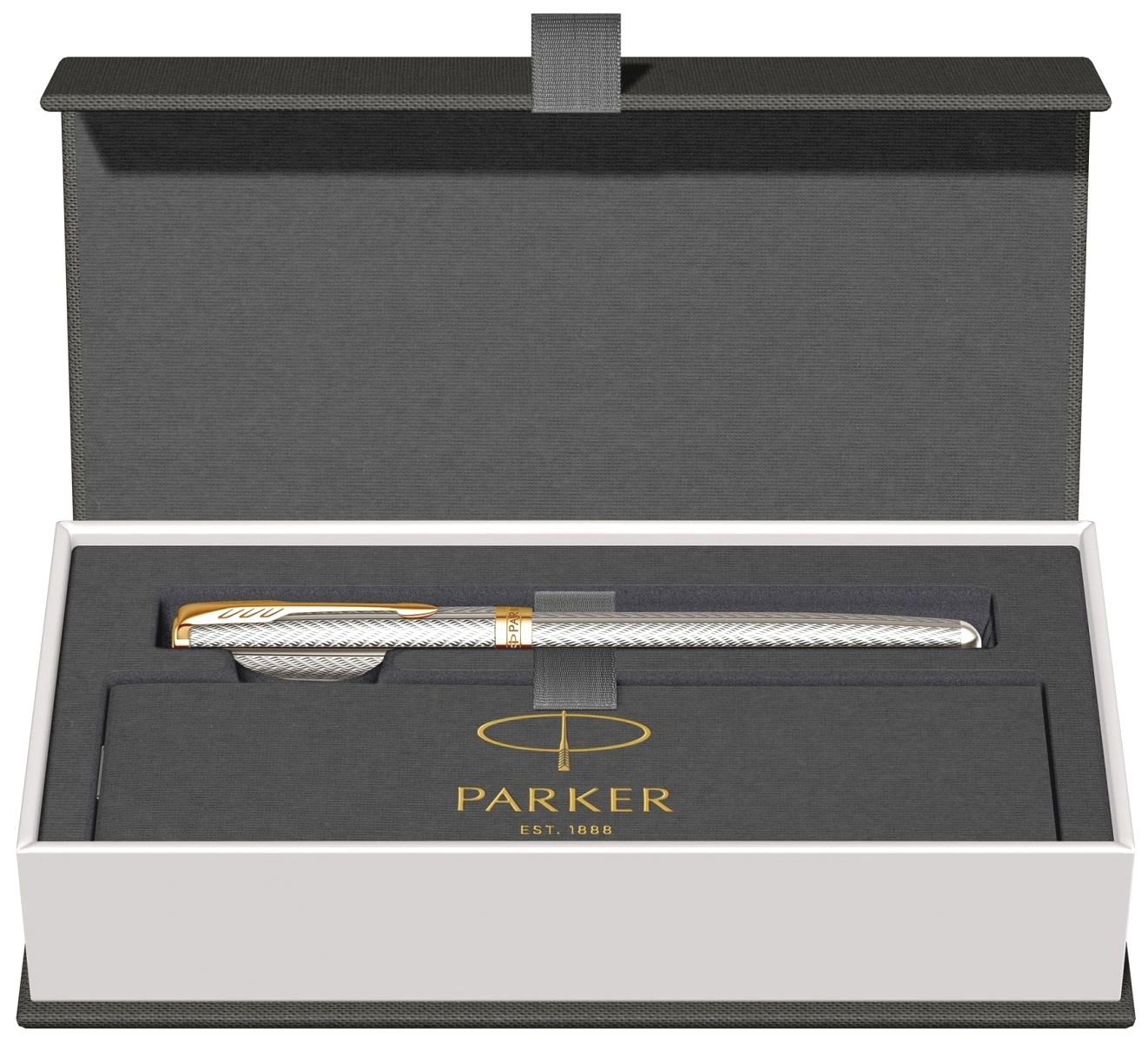  Ручка-роллер Parker Sonnet Royal Fougere SE19, Chiselled Silver GT, фото 6