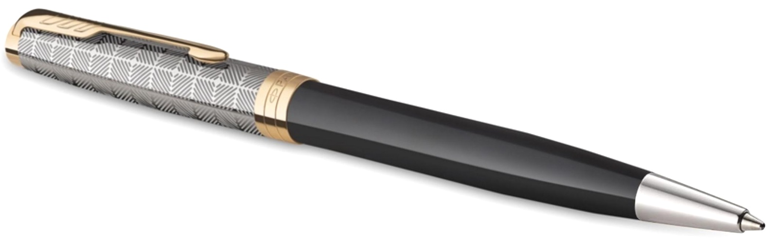  Ручка шариковая Parker Sonnet Premium K537, Metal Black GT, фото 2