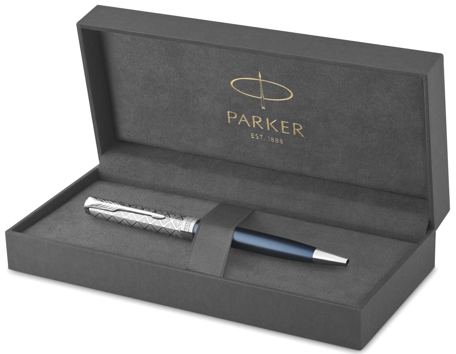  Ручка шариковая Parker Sonnet Premium K537, Metal Blue CT, фото 3