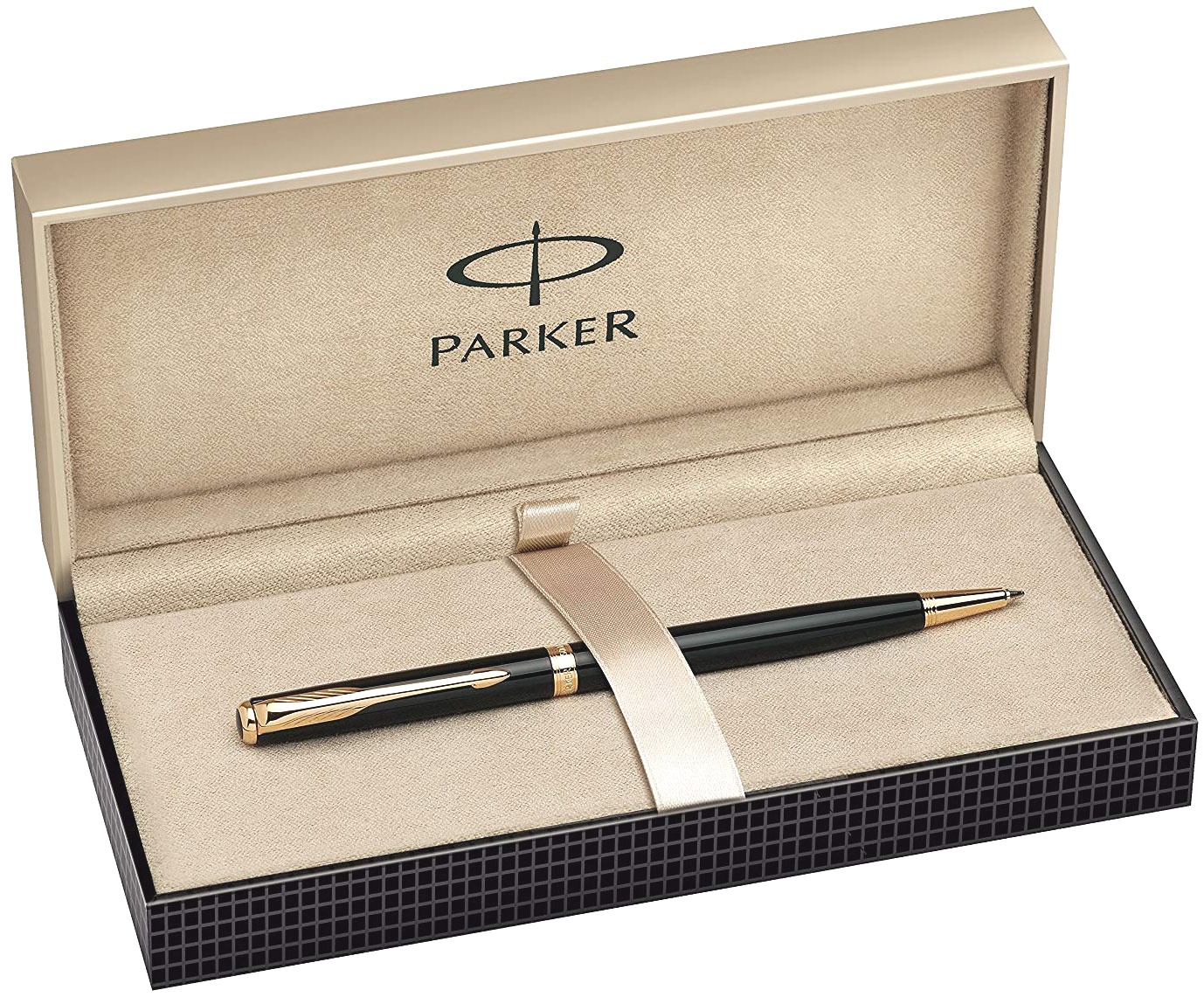 Ручка шариковая Parker Sonnet Slim K430, Lacquer Black GT, фото 2