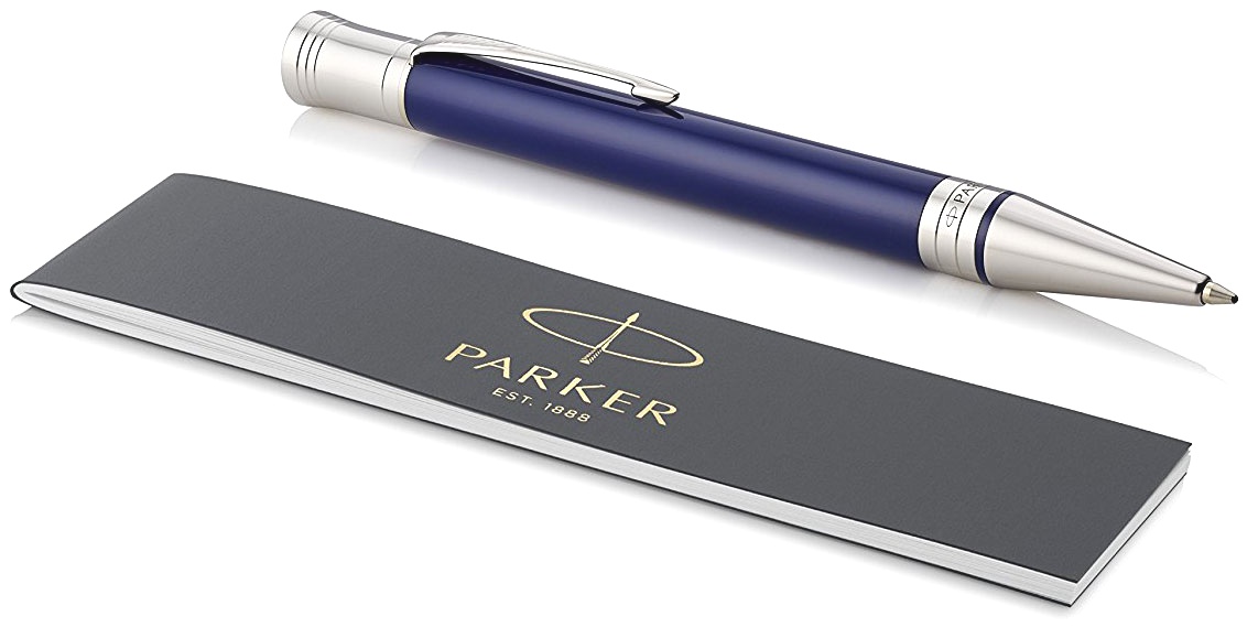  Шариковая ручка Parker Duofold Classic International K74, Blue and Black CT, фото 3