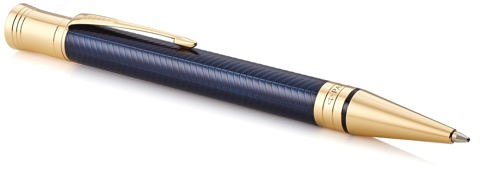  Шариковая ручка Parker Duofold Prestige Centennial K307, Blue Chevron GT, фото 2
