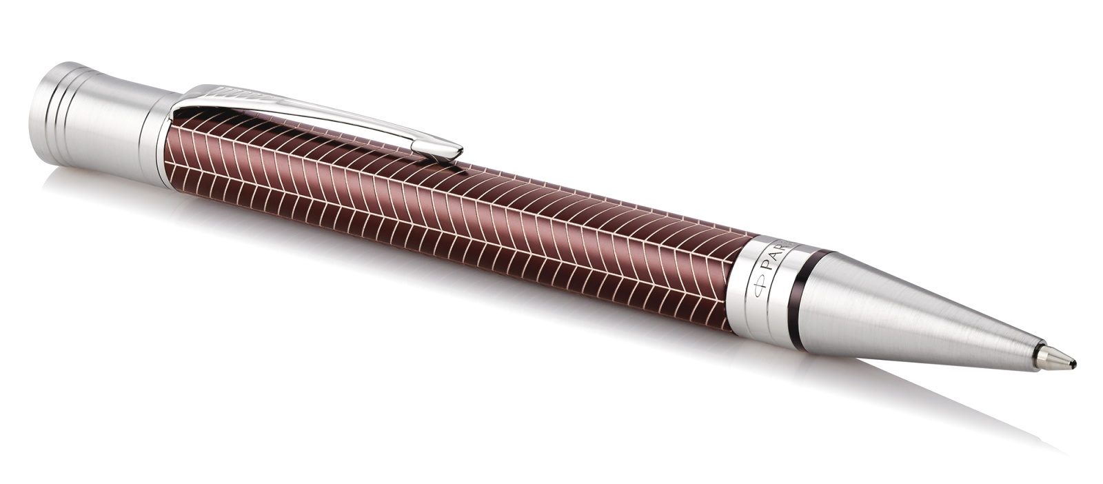  Шариковая ручка Parker Duofold Prestige Centennial K307, Burgundy Chevron CT, фото 2